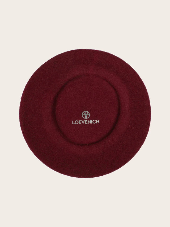 Loevenich Wool Beret  Wine