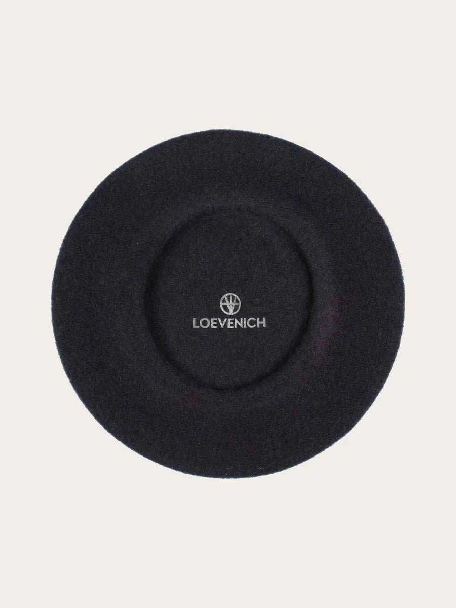 Loevenich Wool Beret Dark Navy