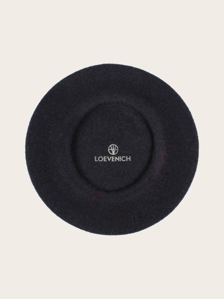 Loevenich Wool Beret Dark Navy