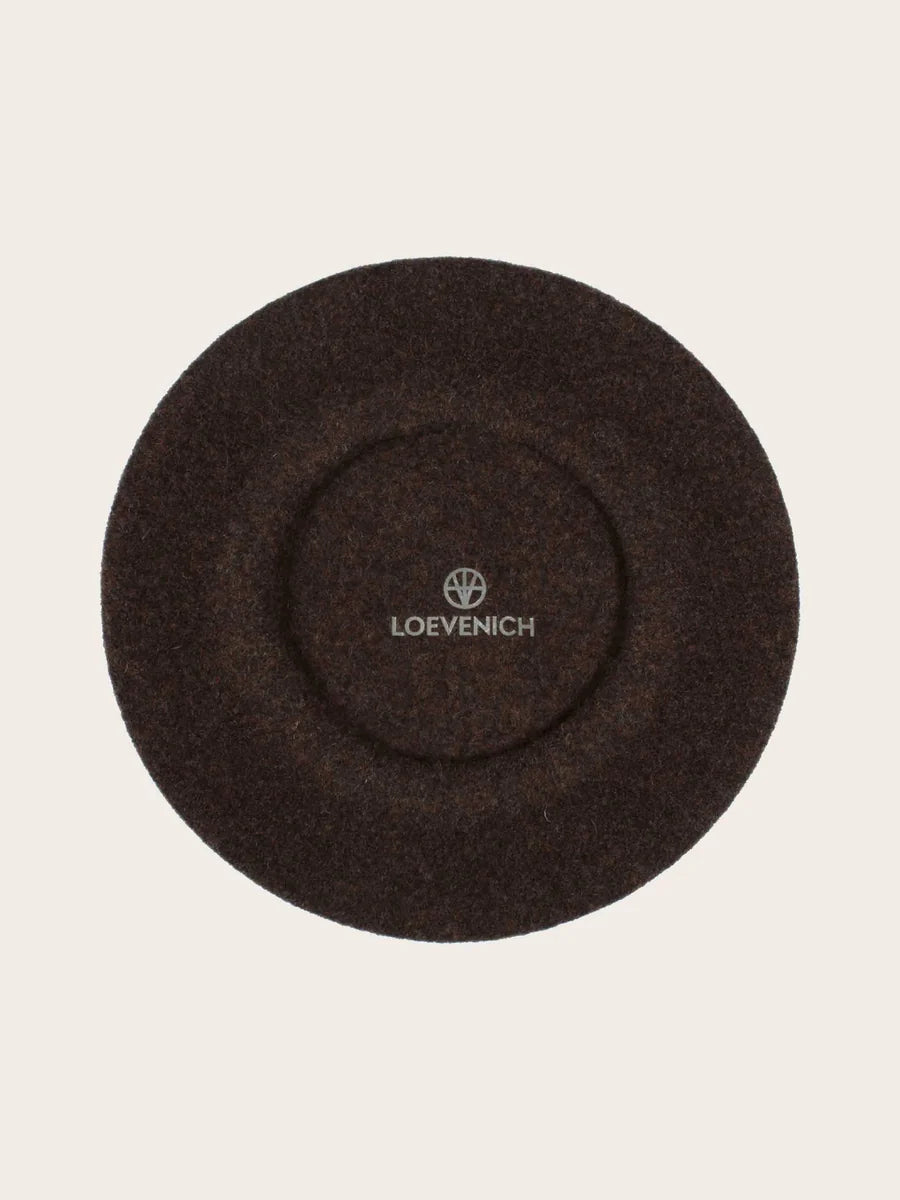 Loevenich Wool Beret Chocolate