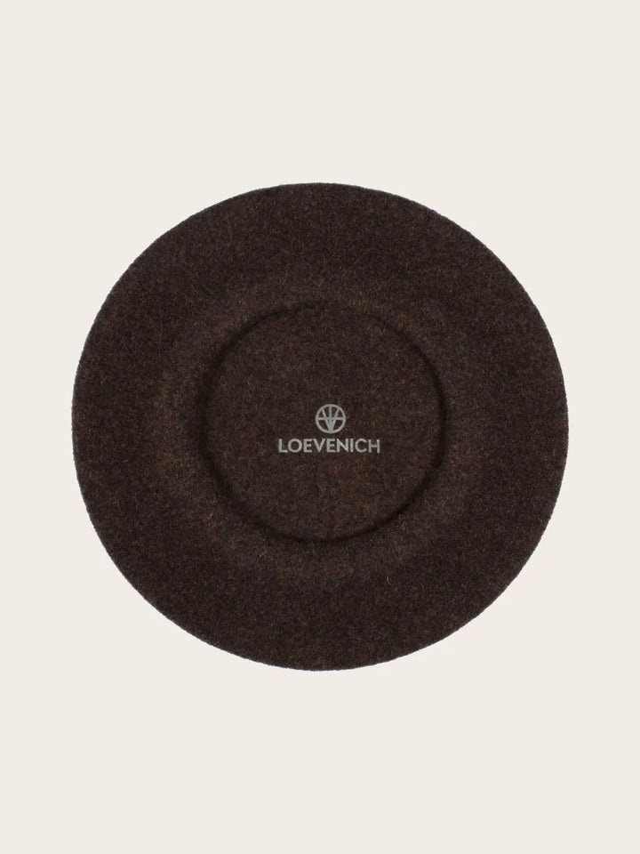 Loevenich Wool Beret Chocolate