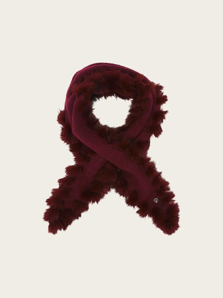 Knitted Faux Fur Scarf Loevenich