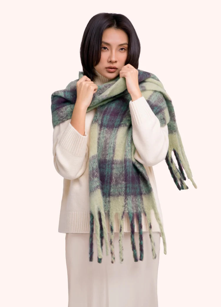 Flora Scarf in Damson Mix