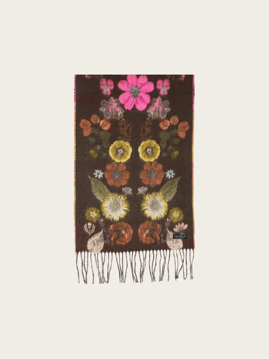 Fraas Cashmink Scarf Colourful Floral Pattern
