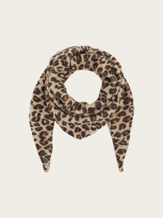 Fraas Cosy Triangular Leopard Scarf