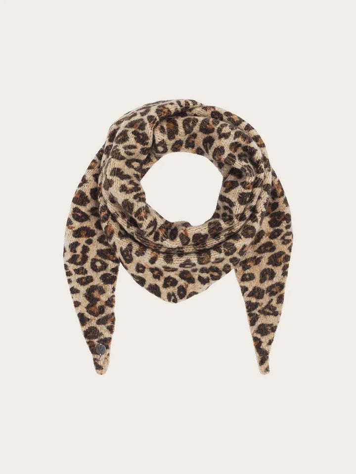 Fraas Cosy Triangular Leopard Scarf