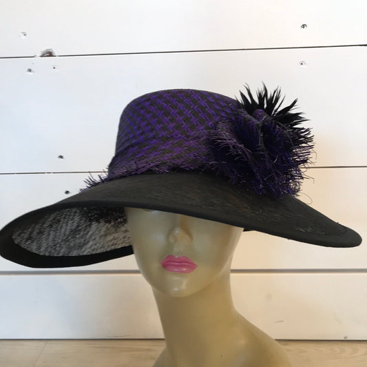 Black + Purple Derby Hat