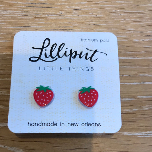 Lilliput Strawberry Stud Earrings