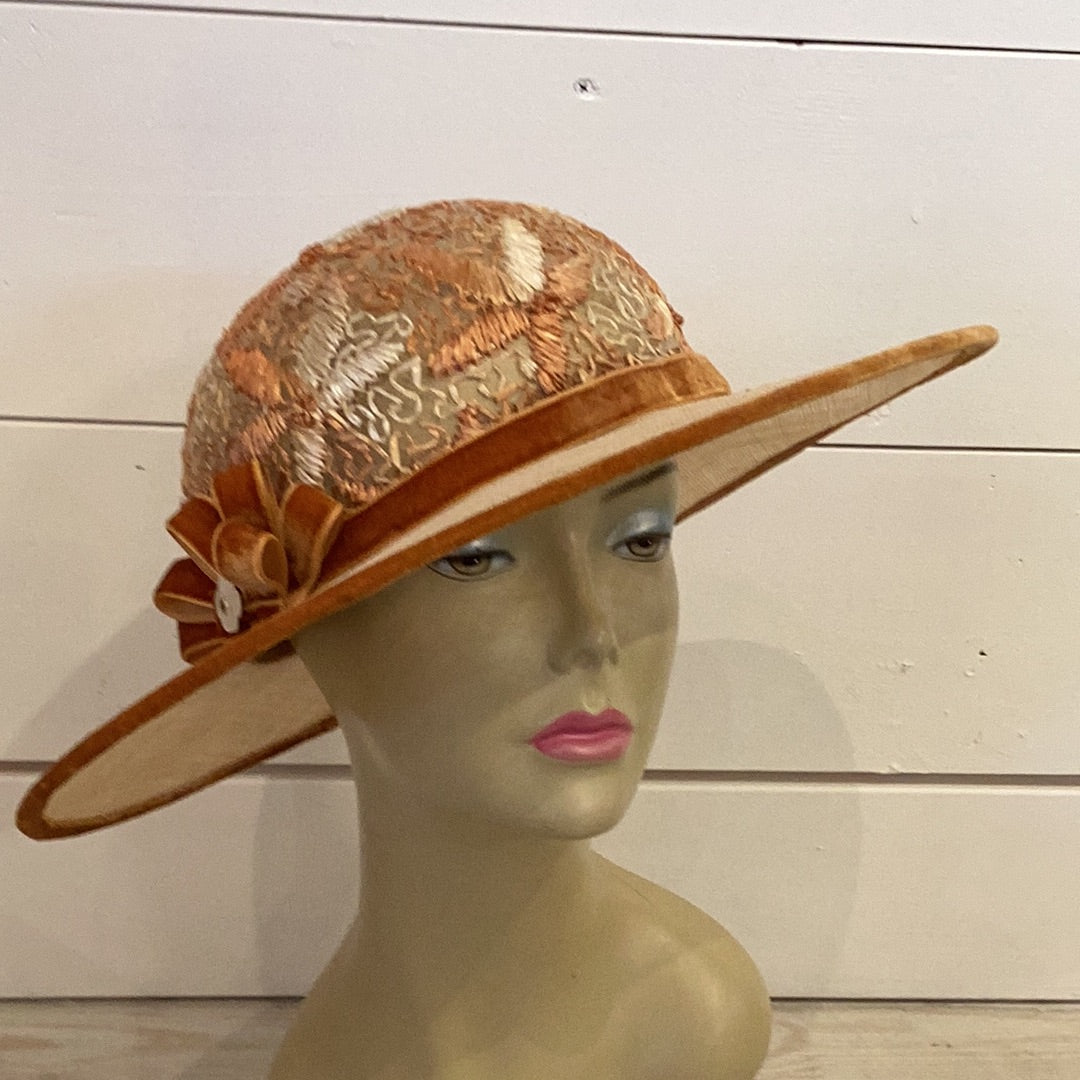 Natural + Copper Derby Hat