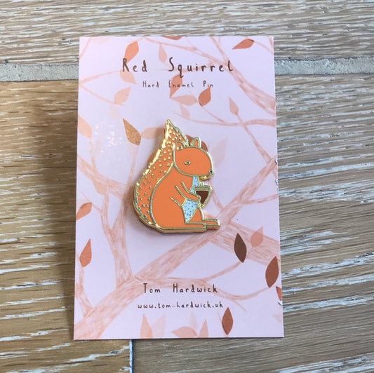 Red Squirrel Enamel Pin