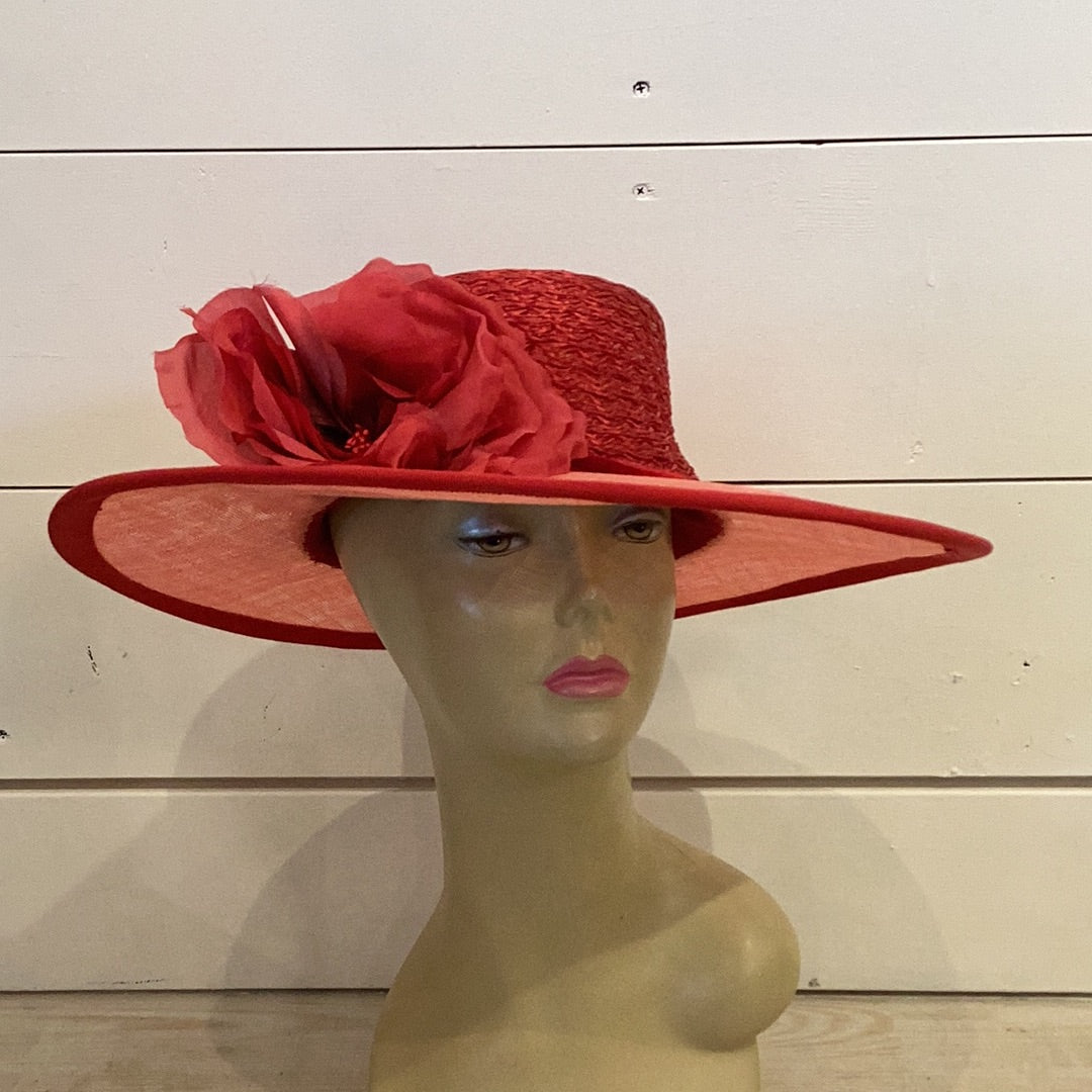 Red + Pink Derby Hat