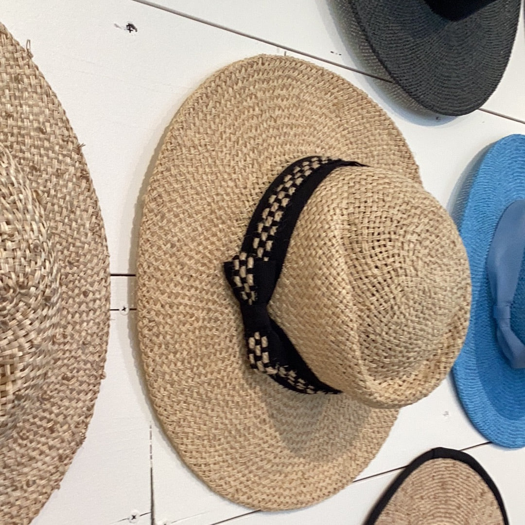 Woven Burlap "Paris" Sun Hat