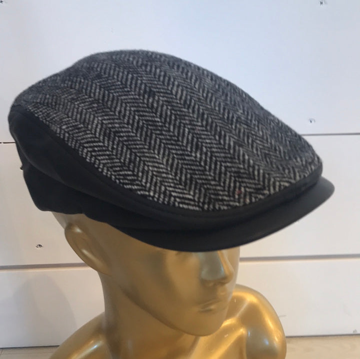 Ivy Cap with Leather Tweed